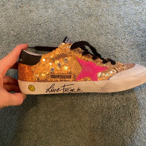 NWOT Golden Goose Superstar Glitter Sneakers 34 - Picture 3 of 8